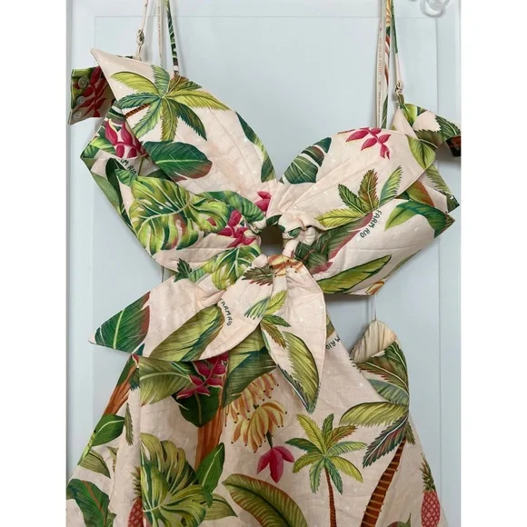 Farm Rio Sand Fruit Maxi Dress - Size L - Picture 6 of 7